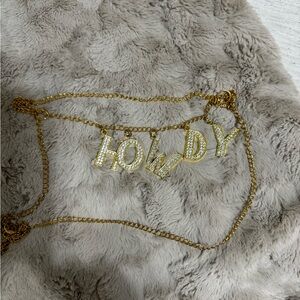 HOWDY rhinestone belt